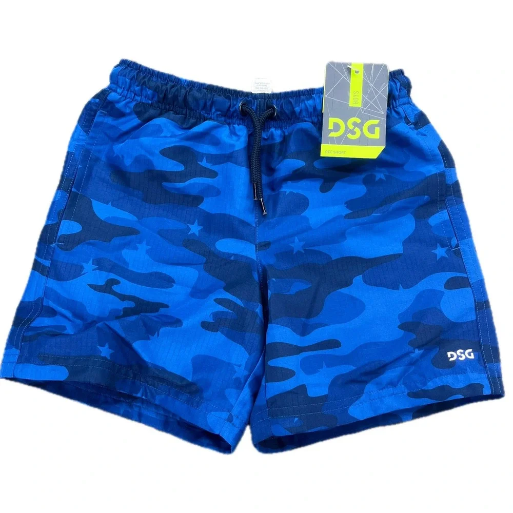 DSG Boys Blue Star Camo Athletic Fit‎ Rec Shorts Size XS